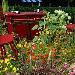 Möbelarragement an der Strasse