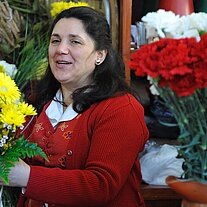 Blumenverkäuferin