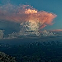 Wolkenstimmung bei Sonnenuntergang