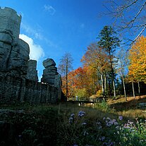 Ruine Weissenstein mit Burggraben