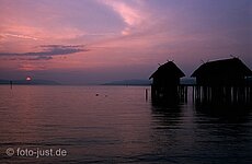 Sonnenunterg. m. Pfahlbaudorf Unteruhldingen Sonnenunterg. m. Pfahlbaudorf Unteruhldingen