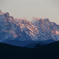 ferne Berggipfel im Abendlicht Monte Cinto