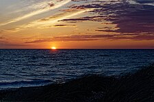 Sonnenuntergang am Ferienhaus