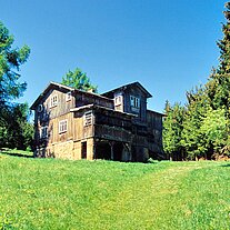verlassenes Holzhaus im Euledörfel