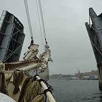 Auslaufen aus Sønderborg bei schlechtem Wette