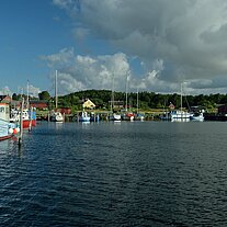 Verlassen des Hafens von Hesnæs