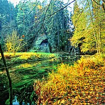 Fluss Kamnitz vor der Grundmühle