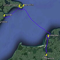 Karte Møn - Hesnæs