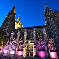 die Kathedrale Notre Dame bei Nacht