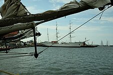 Zephyr Jib View to the Gorch Fock  Zephyr Jib View to the Gorch Fock