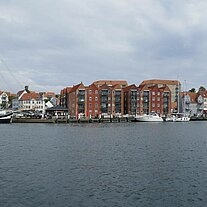 Einlaufen in den Hafen von Sonderborg